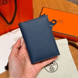 에르메스 Hermes MC² Euclide Card Holder 10.5cm Epsom S4 Deep blue
