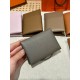 에르메스 Hermes Calvin duo Card Holder 10.5cm Epsom 8F Etain/silver
