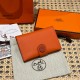 에르메스 Hermes R.M.S Card Holder 10.5cm Evercolor 93 Orange and 9J Feu Orange/silver