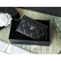 샤넬 Chanel Classic Card Holder Caviar skin C-62 AP0213 7.5CM