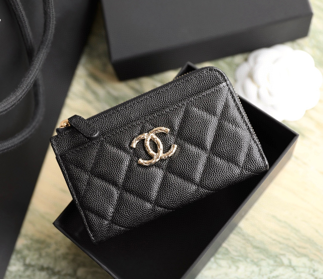 샤넬 Chanel Zipped Card Holder C-64 AP4490 8CM