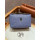 에르메스 Hermes Bride-a-Brac 25cm all- cotton Denim Blue/silver