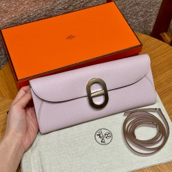 에르메스 Hermes Chaine d'Ancre To Go Epsom 09 Mauve pale/silver