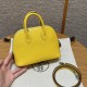 에르메스 Hermes Mini Bolide 18cm chèvre 9O Jaune Naples/silver