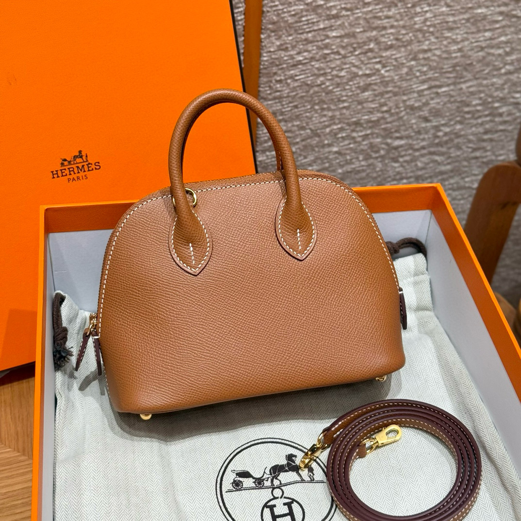 에르메스 Hermes Mini Bolide 18cm Epsom 37 Gold/gold