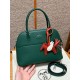 에르메스 Hermes Bolide 27cm Clemence Z6 Malachite/silver
