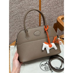 에르메스 Hermes Bolide 27cm Epsom 18 Etoupe/silver