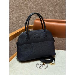 에르메스 Hermes Bolide 27cm Togo 2Z Blue nuit/gold