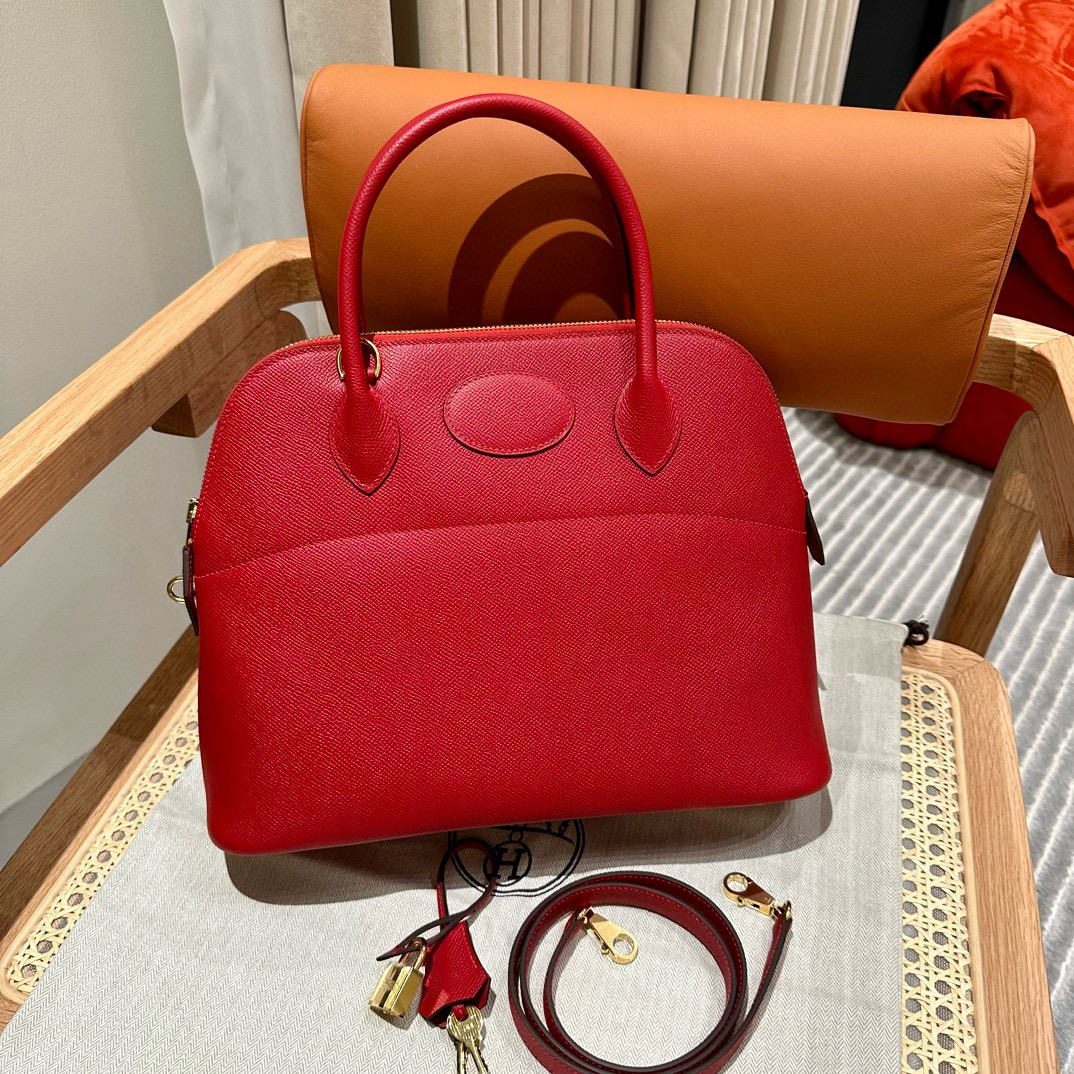 에르메스 Hermes Bolide 31cm Epsom Q5 Rouge casaque/gold