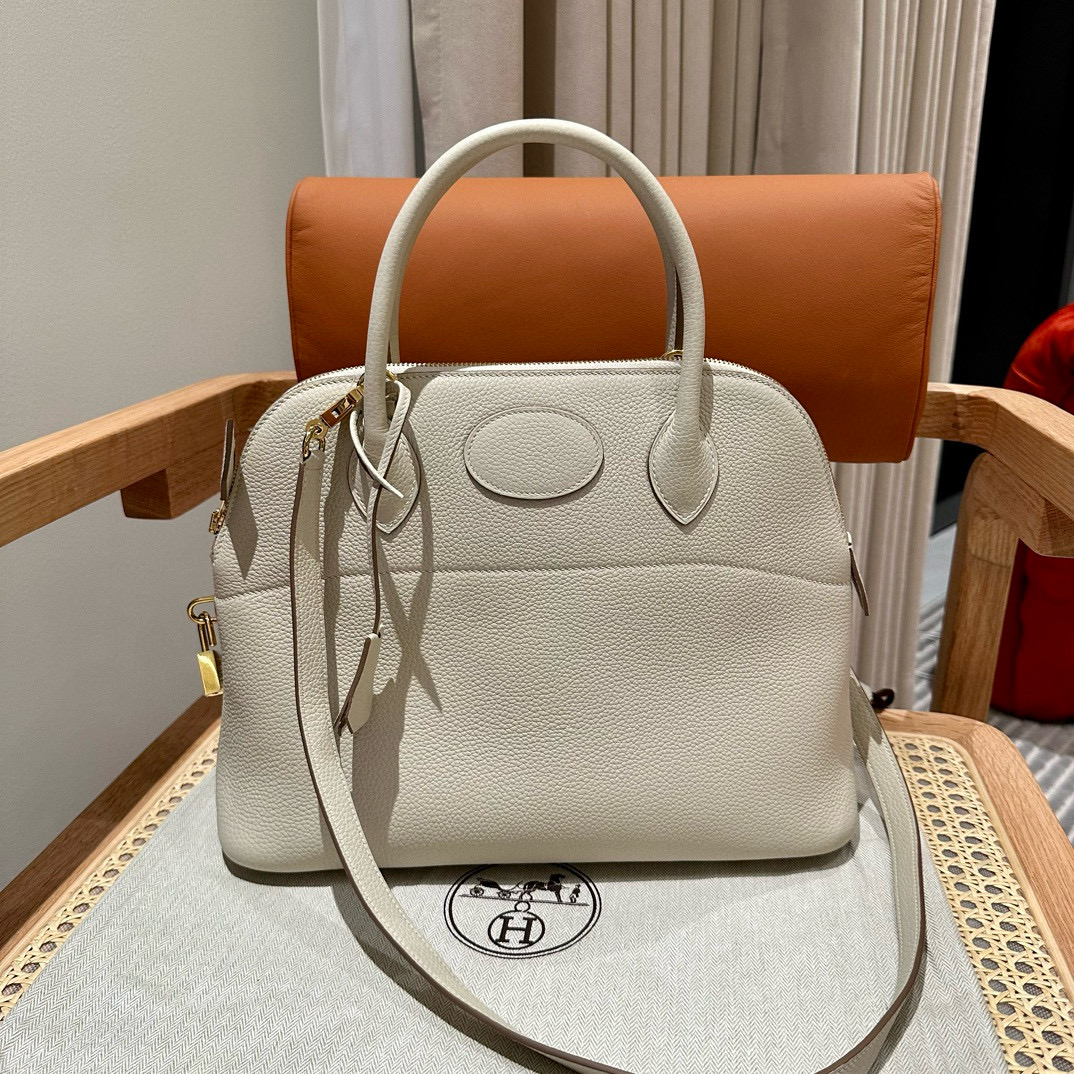 에르메스 Hermes Bolide 31cm Togo 10 Craie/gold