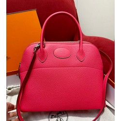 에르메스 Hermes Bolide 31cm Togo i6 Rose extreme/silver