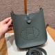 에르메스 Hermes Mini Evelyne 16cm clemence 63 Vert Amanda/gold