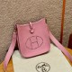 에르메스 Hermes Mini Evelyne 16cm clemence X9 Mauve sylvestre/silver