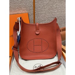 에르메스 Hermes Evelyne 29cm clemence 6C Cuivre/silver