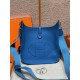 에르메스 Hermes Evelyne 29cm clemence 71 Blue France/gold