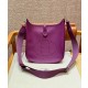 에르메스 Hermes Evelyne 29cm clemence P9 Anemone/silver