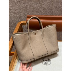 에르메스 Hermes Garden party 30cm vache country 81 Gris tourtelle
