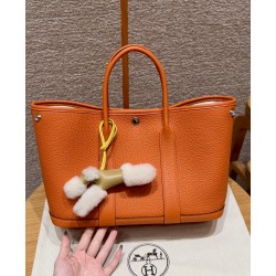 에르메스 Hermes Garden party 30cm vache country 93 Orange