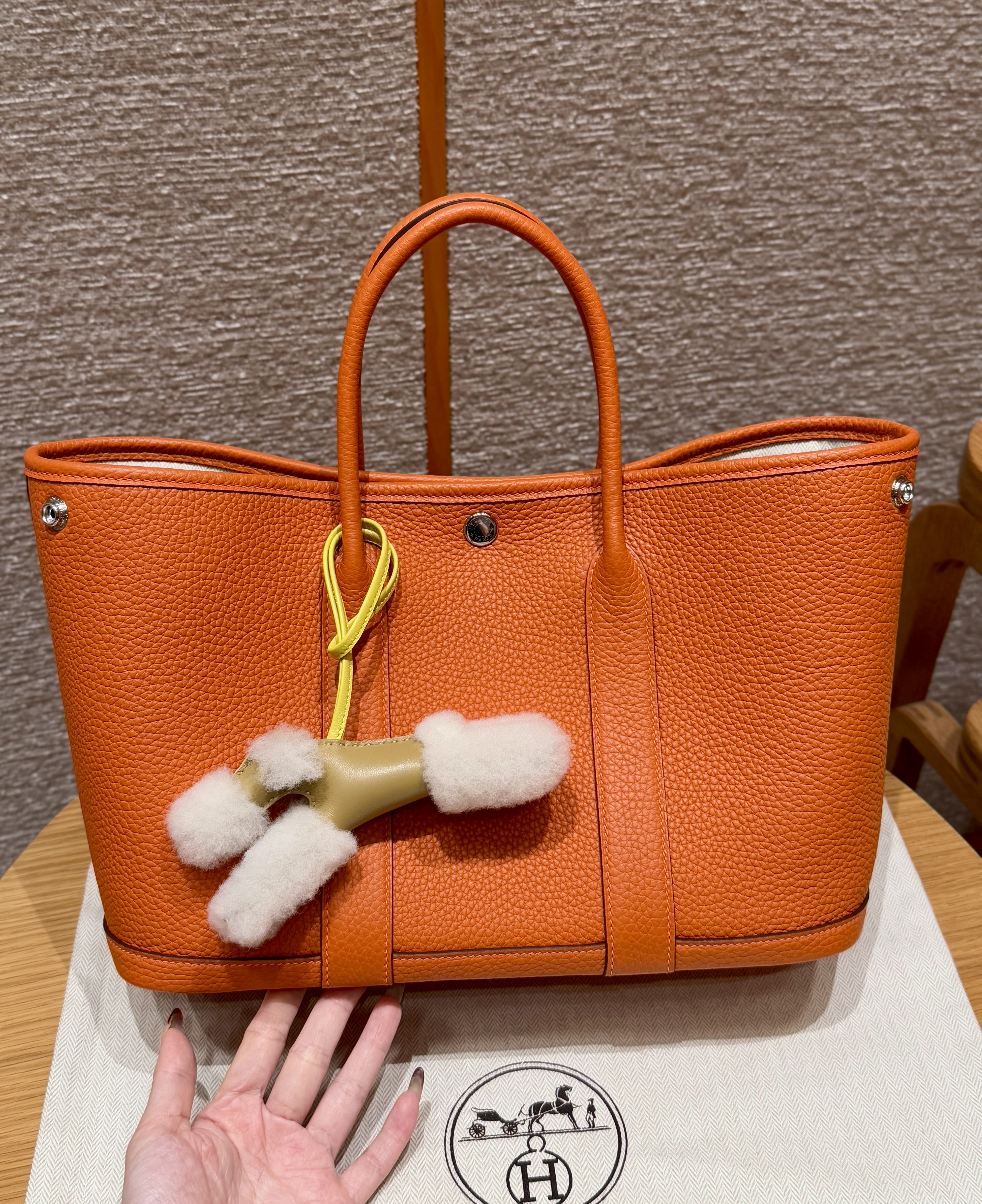 에르메스 Hermes Garden party 30cm vache country 93 Orange