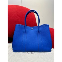 에르메스 Hermes Garden party 36cm Clemence 7E Blue brighton