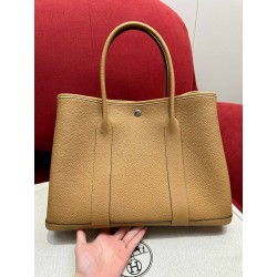 에르메스 Hermes Garden party 36cm Clemence OM Chai