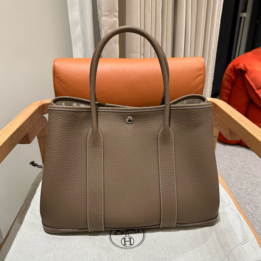 에르메스 Hermes Garden party 36cm vache country 18 Etoupe
