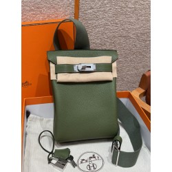 에르메스 Hermes Hac a dos 28cm Togo V6 Canope/silver