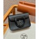 에르메스 Hermes Halzan 22cm Togo 89 Noir/silver