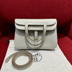 에르메스 Hermes Halzan 25cm Togo 8L beton/gold