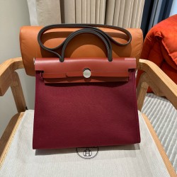 에르메스 Hermes Herbag 31cm canvas and cowhide