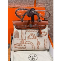 에르메스 Hermes Herbag 31cm Coffee/silver