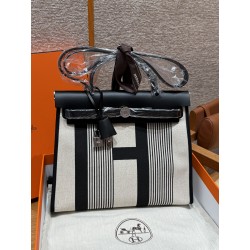에르메스 Hermes Herbag 31cm Black/silver