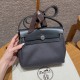 에르메스 Hermes Herbag mini 20cm canvas and cowhide ardoise ardoise/silver
