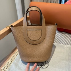 에르메스 Hermes in the loop 18cm Clemence 0M Chai/gold