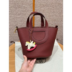 에르메스 Hermes in the loop 18cm Clemence 55 Rouge H/gold