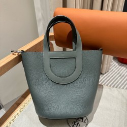 에르메스 Hermes in the loop 18cm Clemence 63 Vert  Amande/silver