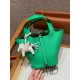 에르메스 Hermes Picotin lock 18cm clemence 0T Vert comics/silver
