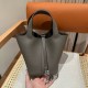 에르메스 Hermes Picotin lock 18cm clemence 8F Girs Etain/silver