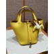 에르메스 Hermes Picotin lock 18cm clemence 9D Jaune/sliver