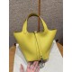 에르메스 Hermes Picotin lock 18cm clemence 9R Lime/silver