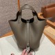 에르메스 Hermes Picotin lock 18cm clemence 18 Etoupe/sliver