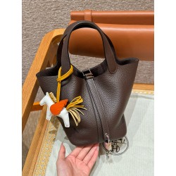 에르메스 Hermes Picotin lock 18cm clemence 46 Ebene/silver
