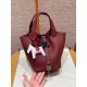 에르메스 Hermes Picotin lock 18cm clemence 57 Bordeaux/sliver