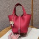 에르메스 Hermes Picotin lock 18cm clemence 90 Framboise/silver