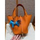에르메스 Hermes Picotin lock 18cm clemence 93 Orange/gold