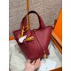 에르메스 Hermes Picotin lock 18cm clemence K1 Rouge grenat/gold
