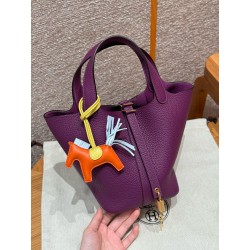 에르메스 Hermes Picotin lock 18cm clemence P9 Anemone/gold