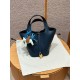 에르메스 Hermes Picotin lock 18cm clemence S4 Deep blue/gold