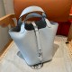 에르메스 Hermes Picotin lock 18cm clemence T0 Blue Brume/silver