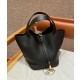 에르메스 Hermes Picotin lock 22cm clemence 89 Noir/gold